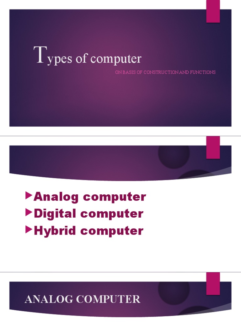 Types of computer | PDF | Digital Data | Manufactured Goods