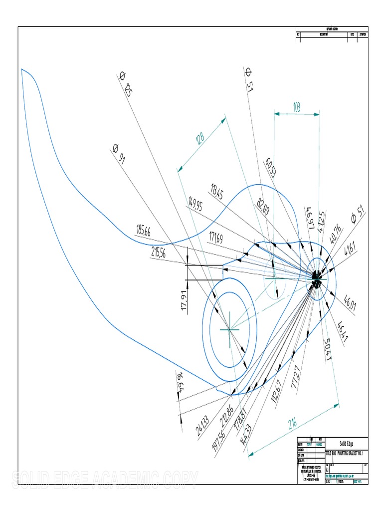 Rod Mounting Bracket Design Drawing | PDF