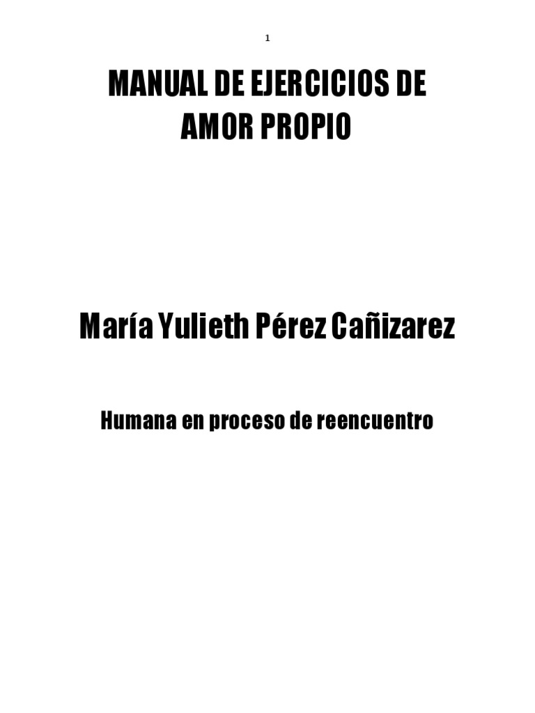 Manual de Ejercicios de Amor Propio | PDF | Amor | Las emociones