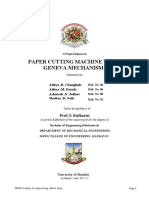 Paper Cutting Machine Using Geneva Mechanism (Revised)