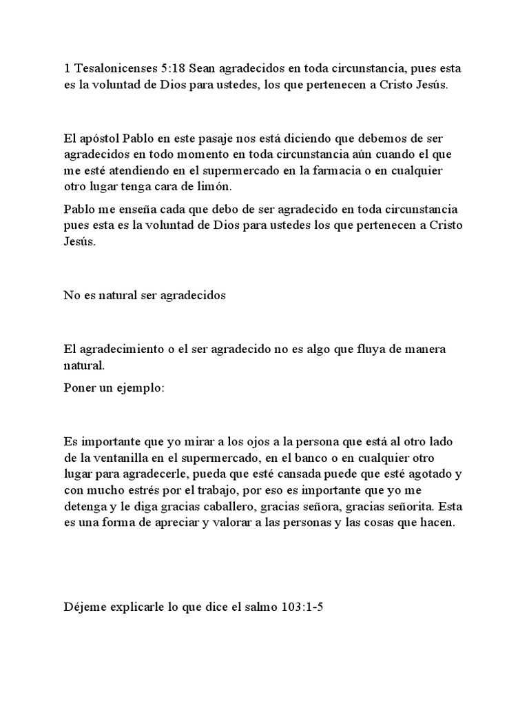 La Importancia de la Gratitud en la Vida | PDF | Jesús | Gratitud