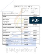 Updated Academic Calendar 2022-23