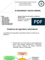 Problemas de Seguridad y Salud Laboral