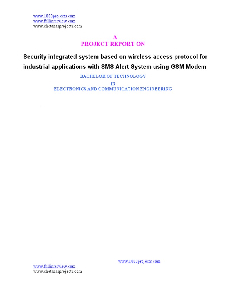 Security Integrated System Based On Wireless Access Protocol | PDF ...