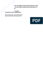 Activation Energy Change For Catalysed H2O2 Decomposition by Solvent Changes (Paul 2016)