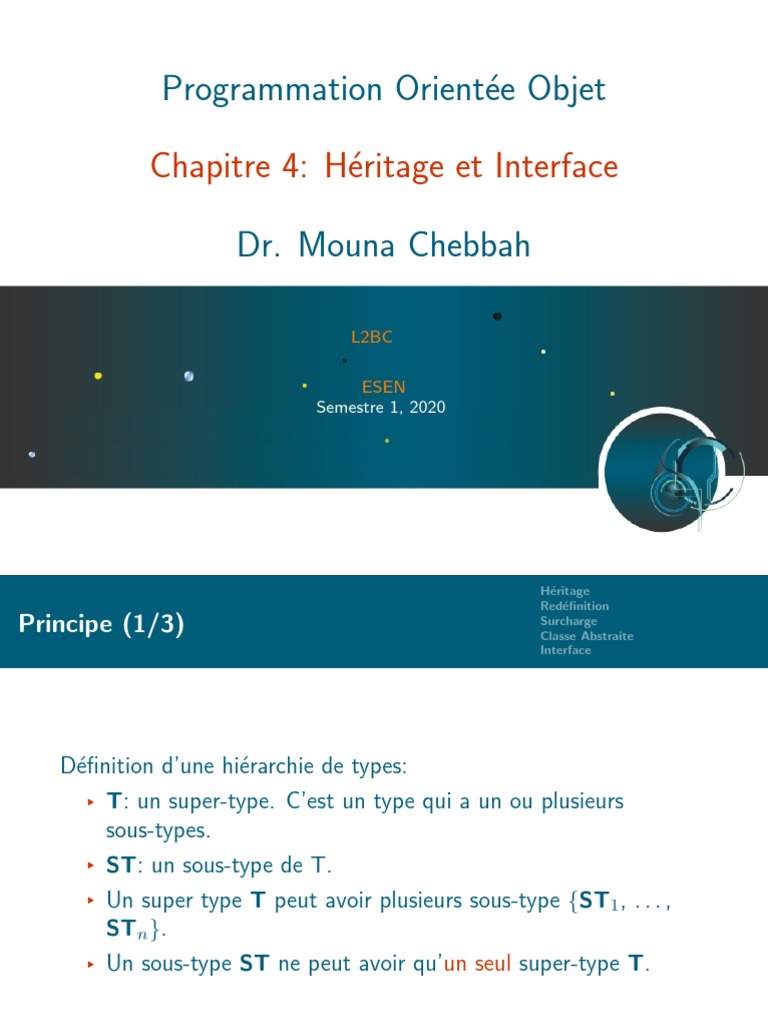 Héritage et Interfaces en POO | PDF | Classe (informatique) | Interface ...