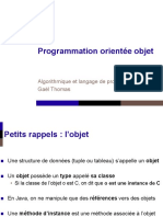 Programmation Orientée Objet: Algorithmique Et Langage de Programmation Gaël Thomas