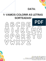 Bicolor Tracejar Letras Fundamental Folha de Atividades