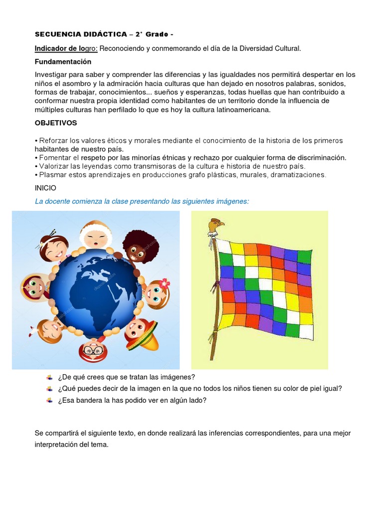 Actividades para el Día de la Diversidad Cultural | PDF