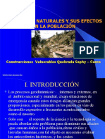 Los Riesgos Naturales y Sus Efectos en La Poblacion