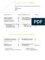 Course Fees in Euros 2022 Revised