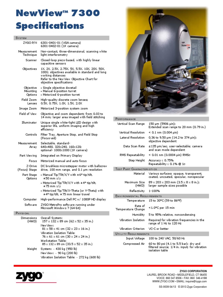 Datasheet Newview 7300 d838 | PDF | Camera | Camera Lens