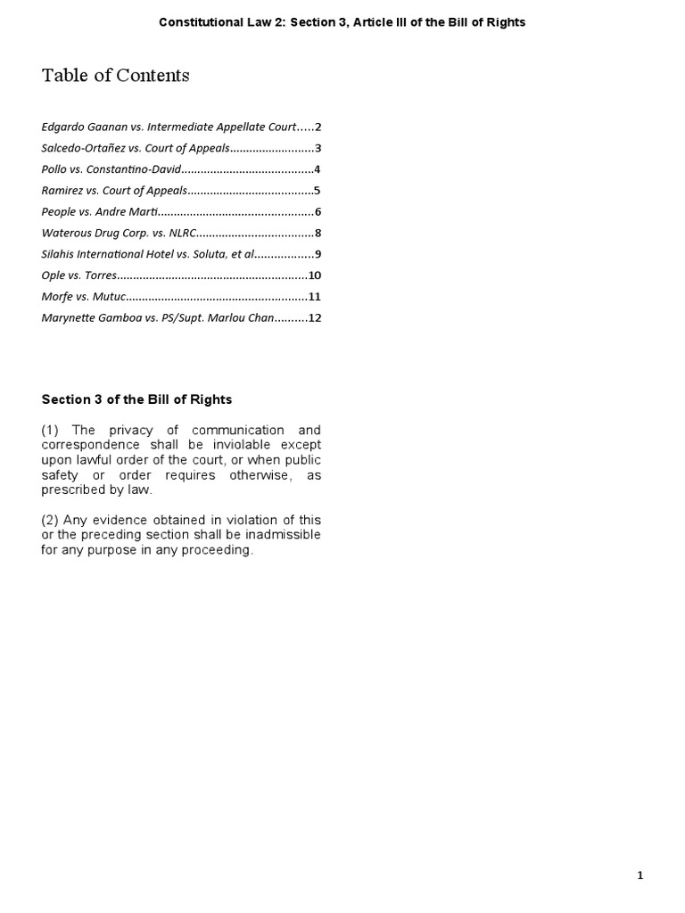 Privacy Rights in Philippine Law | PDF | Search And Seizure ...