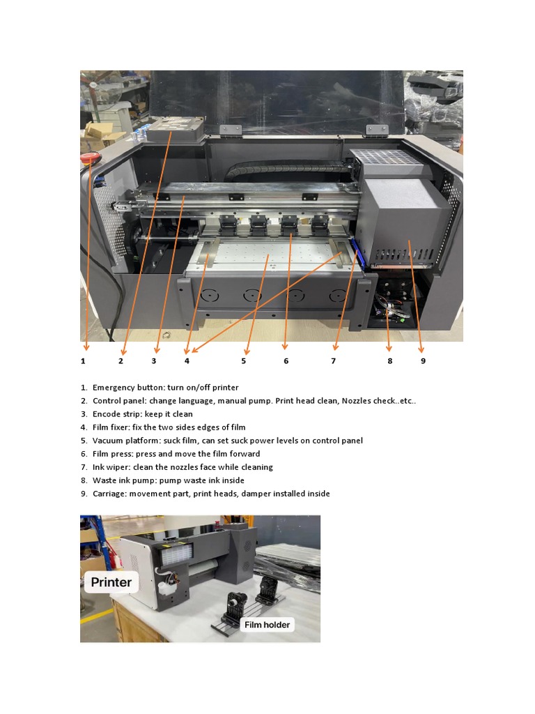 Operating Instructions for a Large Format Inkjet Printer | PDF