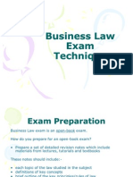 Business Law Exam Technique