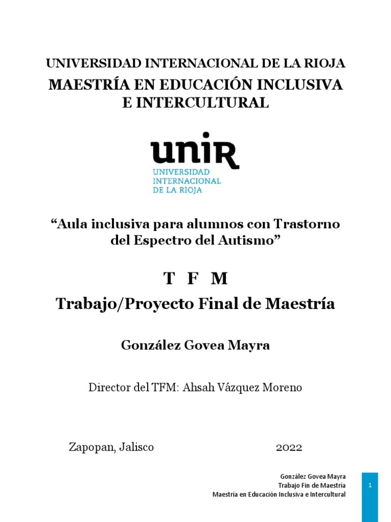 Aula Inclusiva para Alumnos con TEA | PDF | Crecimiento personal y ...