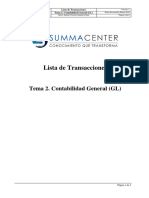 Principales Transacciones Tema 2 (Contabilidad General GL)