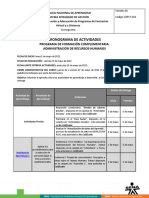 Cronograma de Actividades - Curso Admon RH - Mayo - 2022