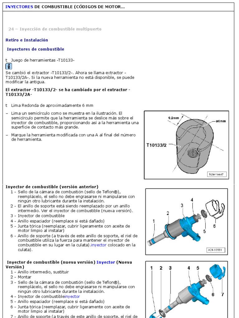 PDF Instalación Inyectores | PDF | Inyección de combustible | Motores