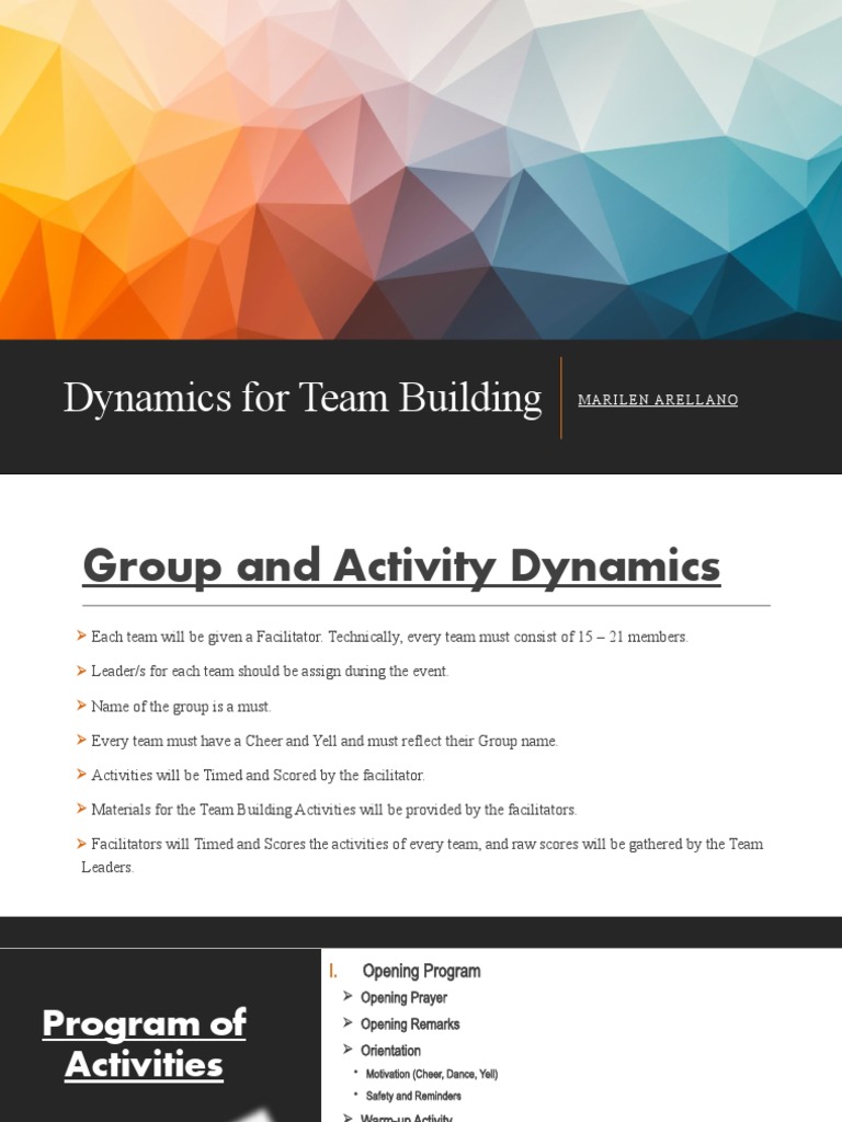Presentation For Team Building Activities PDF