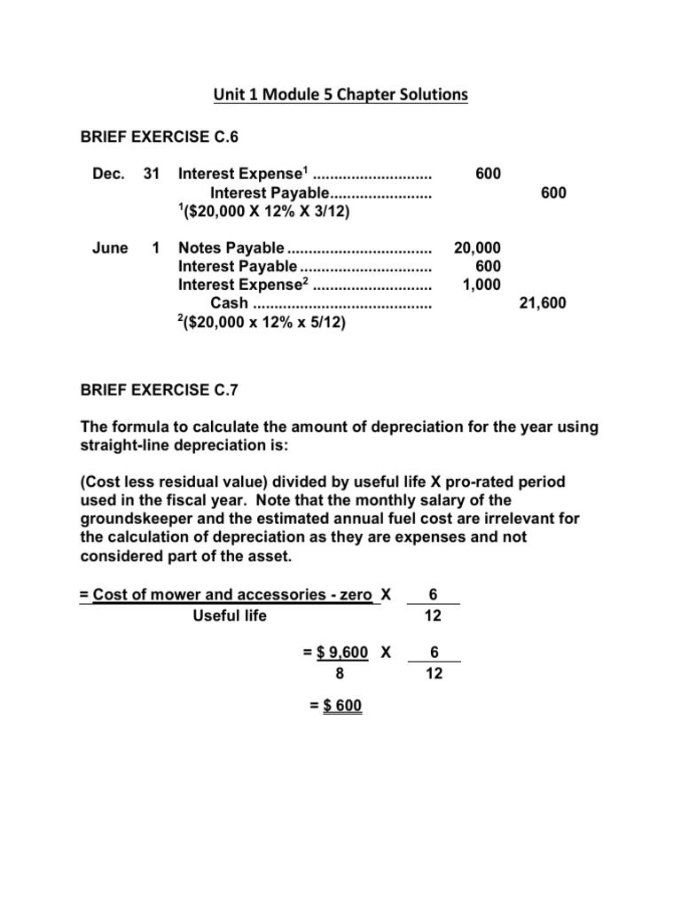Accounting Solutions for Exercises C.6-C.11 | PDF | Expense | Retained ...