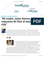 “Mi madre, santa Gianna, es la respuesta de Dios al ataque a la vida” - Brujula Cotidiana