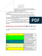 Extraclase Bioelementos