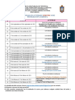 Cronograma Actividades Semestre UNEXPO Bolívar 2022-23
