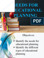 Need of Educational Planning