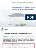 Politica de Garantia de Precos Minimos 2013pgpmprograma de Aquisicao de Alimentos Paa