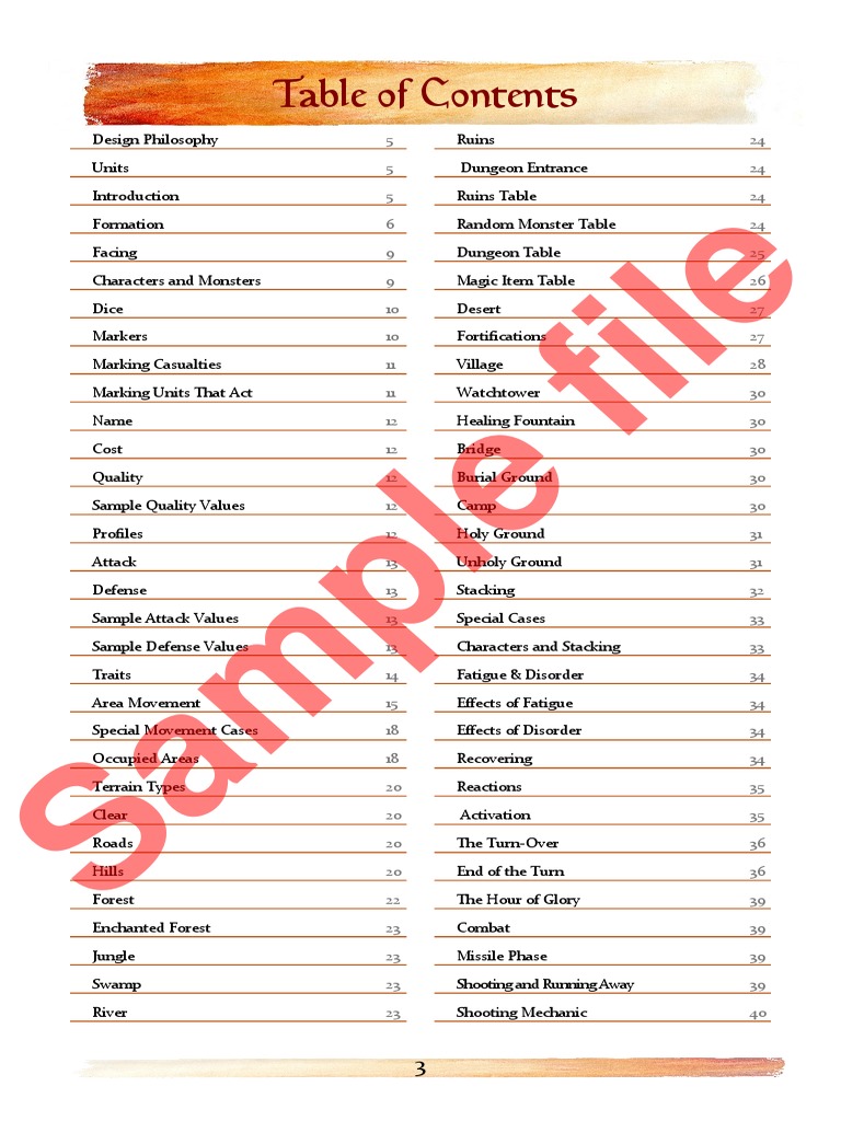 Sample Download Free PDF Flanking Maneuver