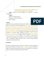 Artigo Análise Combinatória