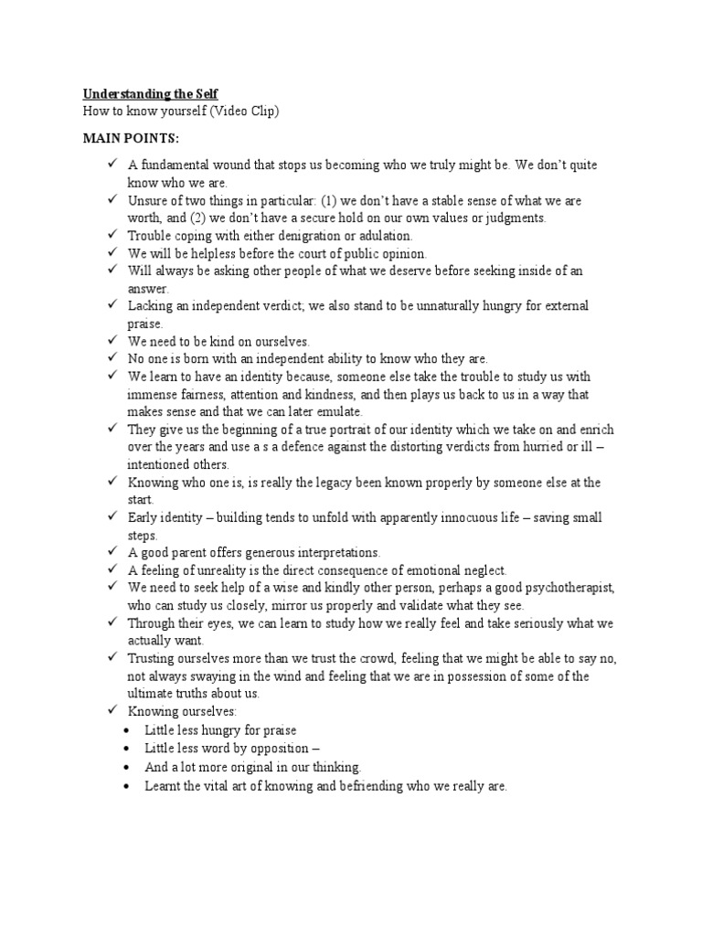 How To Know Yourself Download Free Pdf Disciplines Philosophy Of Self