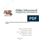 Colegio Internacional Peruano Británico Reporte de Testing Primer Avance