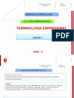 Terminologia Empresarial: Experiencia Curricular Cultura Empresarial