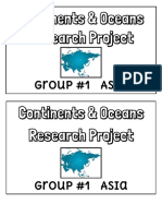 Continents - Oceans Research Project