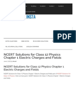 NCERT Solutions For Class 12 Physics Chapter 1 Electric Charges and Fields