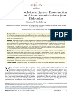 Anatomic Coracoclavicular Ligament Reconstruction For The Treatment of Acute Acromioclavicular Joint Dislocation