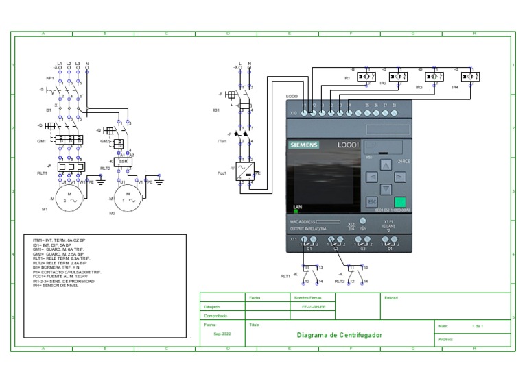 Esquema Electrico de Arranque de Motor Con Sensores | PDF