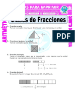 Ejercicios de Clases de Fracciones para Quinto de Primaria