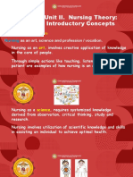 NCM 131 Unit II. Introductory Concepts of Nursing Theory PDF