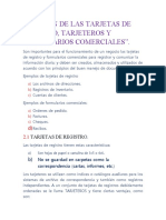 Funcion de Las Tarjetas de Registro