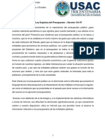 RESUMEN - Ley Orgánica Del Presupuesto - Decreto 101-97 - 07 - 05 - 2021
