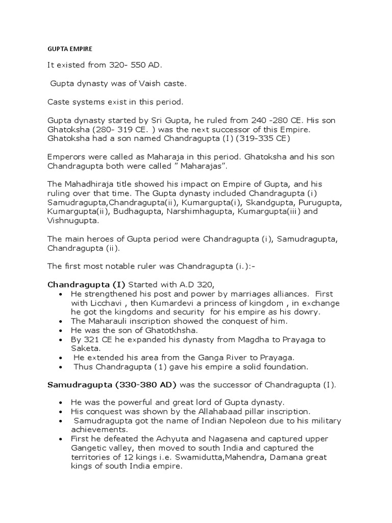 Gupta Empire Pdf
