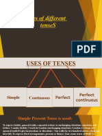 Uses of different tenses (less than 40 chars