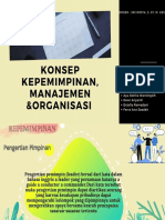 Konsep Kepemimpinan, Manajemen & Organisasi