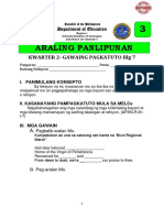 Araling Panlipunan: Kwarter 2-Gawaing Pagkatuto BLG 7