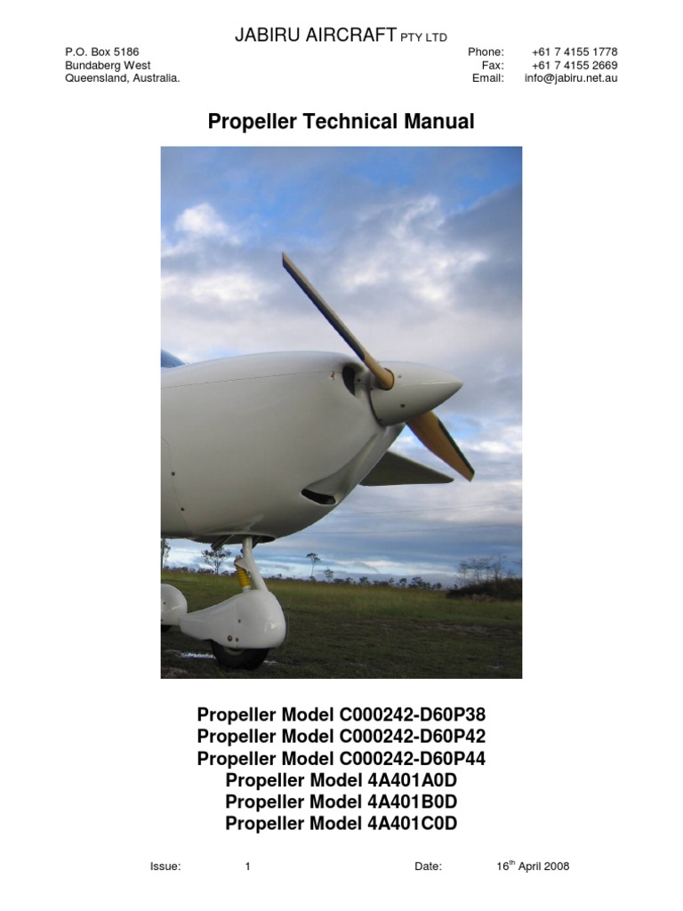 Propeller Technical Manual Jabiru Aircraft PDF Propeller Screw