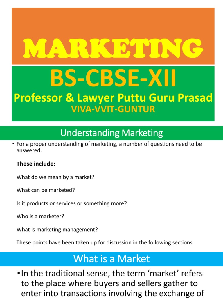 Understanding Marketing Management | PDF | Sales | Marketing