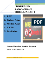 Dokumen Rancangan Pembelajaran I 1. RPP 2. Bahan Ajar 3. Media Ajar 4. LKPD 5. Penilaian